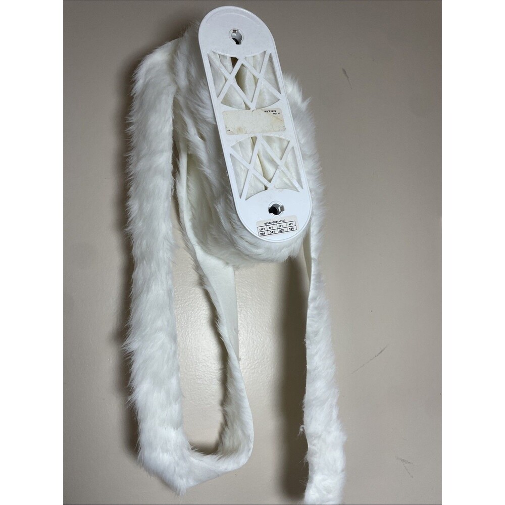 Lot Of 1 White Faux Fur Trim 2” Wide 10 Yards Continuous Craft Sewing Trim Santa